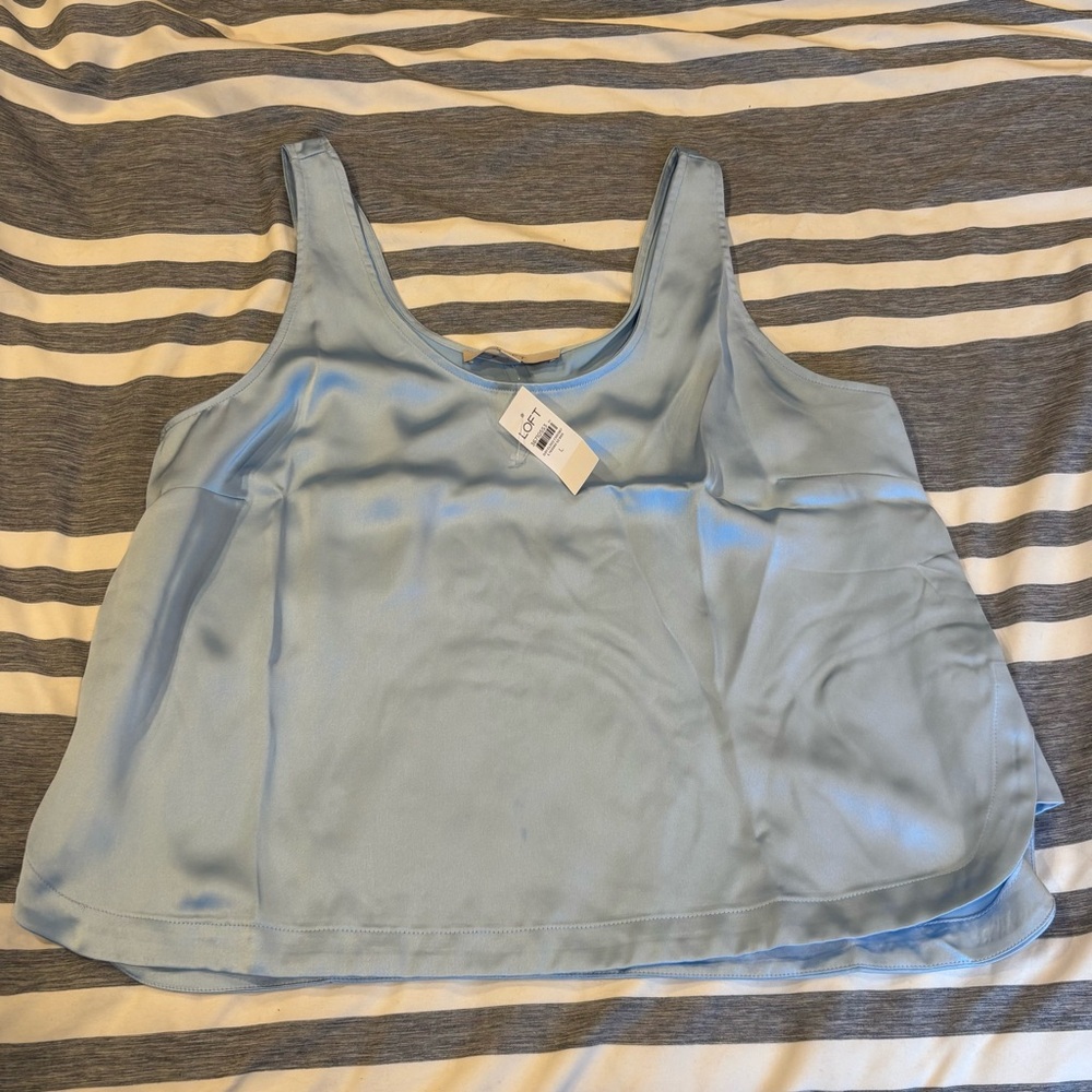 NWT Loft Satin Hi-Lo Hem Tank Top